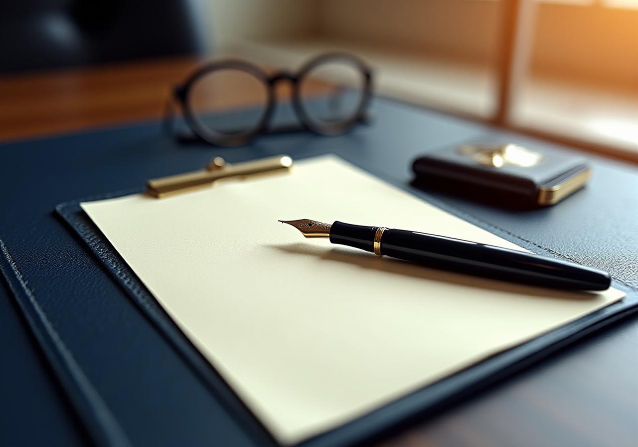 Close up of a legal professional reviewing a bespoke contract